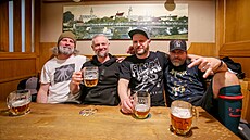 �eskobud�jovická kapela Satisfvcktion. Zleva: kytarista Pavel T�ínský, zp�vák...