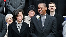Bývalý viceguvernér amerického státu Virginia Justin Fairfax s man�elkou Cerinou