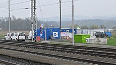 Pohled na místo u nádra�í v Hustope�ích nad Be�vou, kde pokra�uje sanace...