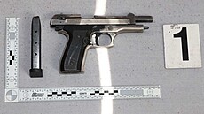 Plynová pistole, kterou pou�il lupi� p�i pokusu o vyloupení �erpací stanice v...