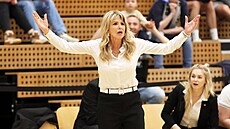 Iveta Ra�ková, trenérka SB� Ostrava, se podivuje verdiktu rozhod�ích.