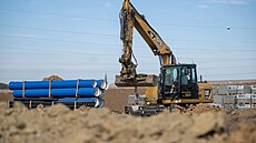 Stavební práce na dálni�ním úseku D35 Sadová-Ploti�t�. (18. dubna 2026)