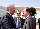 P�edseda ruské Státní dumy Vja�eslav Volodin se setkává s p�edsedou stálého...