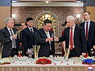 P�edseda ruské Státní dumy Vja�eslav Volodin, severokorejský v�dce Kim �ong-un...