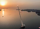 Zku�ební odpálení balistické rakety na utajeném míst� v Severní Koreji. (19....