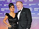 Salma Hayeková a Francois Pinault na gala po udílení Breakthrough Prize v Santa...