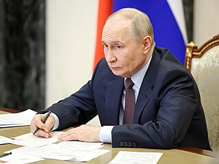 Ruský diktátor Vladimir Putin (23. dubna 2026)