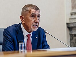 P�edseda vlády Andrej Babi� na sch�zi vlády, která projedná mimo jiné návrh...