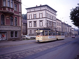 Tramvaj Tatra T2D (v �SSR vyráb�ná Gotha T2-62 pro NDR). Gotha, 1991