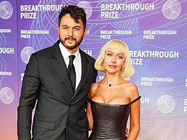 Matthew Rutler a Christina Aguilera na gala po udílení Breakthrough Prize v...
