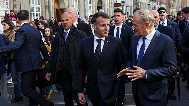 Francouzsk� prezident Emmanuel Macron nav�t�vil severopolsk� Gda�sk. S premi�rem Polska jednal zejm�na o obran� a bezpe�nosti. (20. dubna 2026)