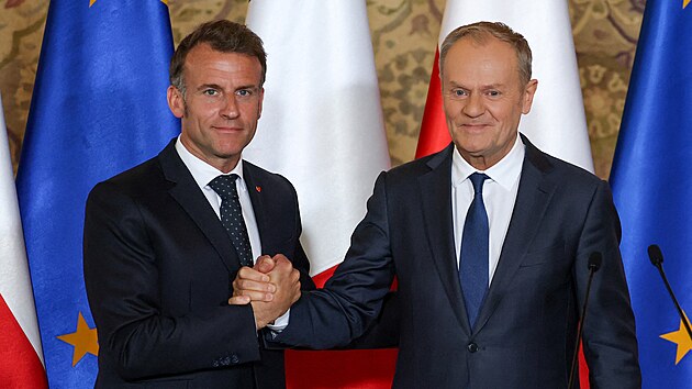 Francouzsk� prezident Emmanuel Macron nav�t�vil severopolsk� Gda�sk. S premi�rem Polska jednal zejm�na o obran� a bezpe�nosti. (20. dubna 2026)