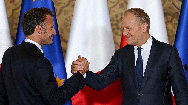 Francouzsk� prezident Emmanuel Macron nav�t�vil severopolsk� Gda�sk. S premi�rem Polska jednal zejm�na o obran� a bezpe�nosti. (20. dubna 2026)