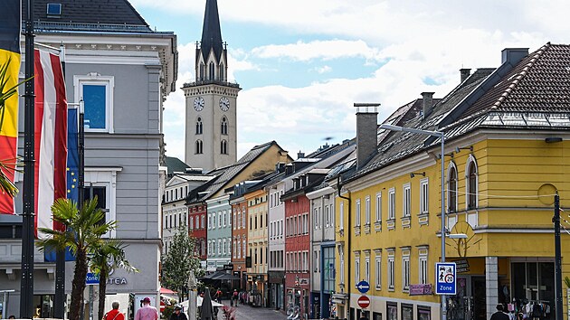 Centrum jihorakousk�ho m�sta Villach.