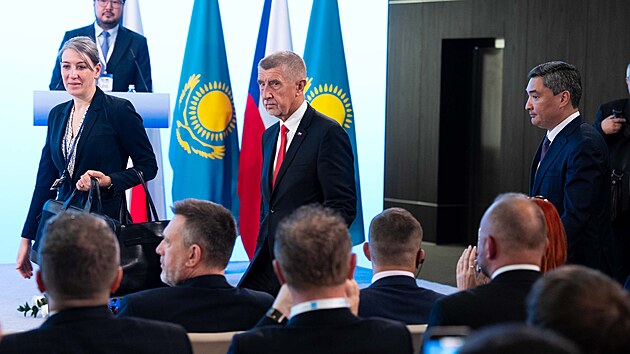 Jedn�n� premi�ra Andreje Babi�e (ANO) s p�edsedou vl�dy Republiky Kazachst�n Ol�asem Bektenovem. (28. dubna 2026)