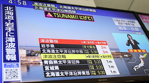 Japonsko zas�hlo siln� zem�t�esen�, ��ady varovaly p�ed vlnou tsunami. (20. dubna 2026)