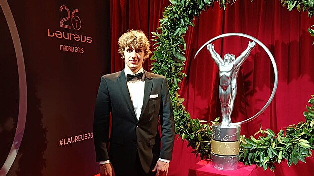 Nevidom� plavec David Kratochv�l na vyhl�en� cen Laureus.