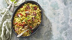 Paella s ku�ecím masem a klobásou