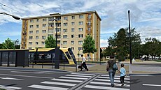 Budoucí podoba tramvajové trat� v Most�
