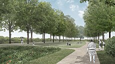 Takto by m�l vypadat prstenec zelen� na jihu Prost�jova. M�sto si od n�j...