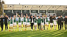 Fotbalisté Jablonce slaví postup do finále MOL Cupu.