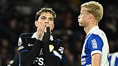 Ofenzivní zálo�ník Chelsea Garnacho lituje zahozené �ance v utkání s Brightonem.