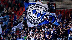 Olomou�tí fanou�ci b�hem utkání proti Slavii