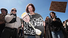 Na nám�stí Jana Palacha se se�li protestující z pra�ských vysokých i st�edních...