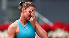 Karolína Plí�ková ve �tvrtfinále turnaje v Madridu.