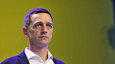 Nový p�edseda lidovc� Jan Grolich na sjezdu v  Ostrav� (25. dubna 2026)