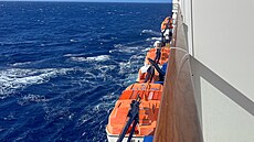 Pohled z paluby lodi Mein Schiff 4 v Karibiku (30. prosince 2023)
