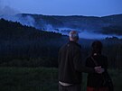 Likvidace po�áru v národním parku �eské �výcarsko. Ho�í u Rynartic, �ásti obce...