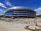 Budovaná Arena Brno v areálu brn�nského výstavi�t� zachycená na snímku z 6....
