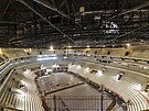 Budovaná Arena Brno v areálu brn�nského výstavi�t� zachycená na snímku z 6....