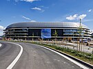 Budovaná Arena Brno v areálu brn�nského výstavi�t� zachycená na snímku z 6....
