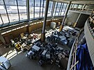 Budovaná Arena Brno v areálu brn�nského výstavi�t� zachycená na snímku z 6....