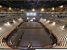 Budovaná Arena Brno v areálu brn�nského výstavi�t� zachycená na snímku z 6....