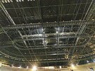 Budovaná Arena Brno v areálu brn�nského výstavi�t� zachycená na snímku z 6....
