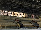 Budovaná Arena Brno v areálu brn�nského výstavi�t� zachycená na snímku z 6....