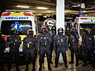 Policejní t�kood�nci museli zasahovat na h�i�ti v záv�ru zápasu mezi Slavií a...