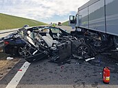 �idi� BMW narazil na D3 na Kaplicku do stojícího kamionu. (23. dubna 2026)
