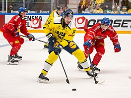 U puku Jacob De La Rose, napadá ho Marek Alscher.