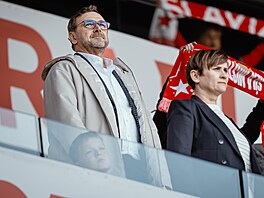 Pavel Tyka�, majitel fotbalové Slavie, na derby proti Spart�