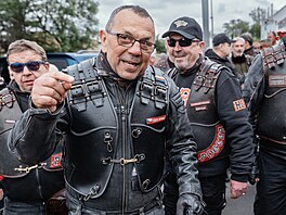 P�íjezd zastánc� ruských No�ních vlk�. Na ten �ekaly protestní skupiny. Na...