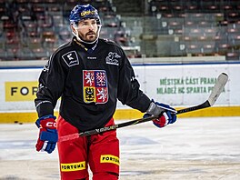 Michal Kempný na tréninku národního mu�stva.