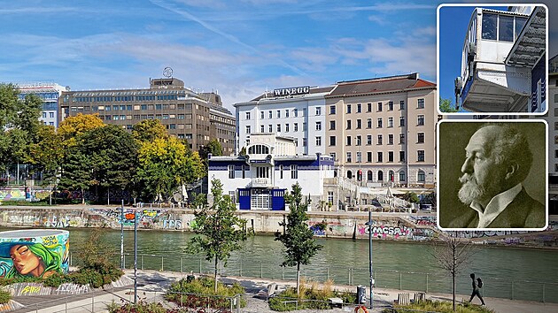 Modro-bílý klenot. Otto Wagner byl autorem  pavilonu, jen� byl sou�ástí...
