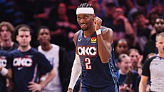 Shai Gilgeous-Alexander z Oklahoma City Thunder b�hem utkání s LA Lakers.