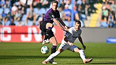 Momentka z utkání Liberec - Slavia Praha.