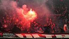 Fanou�ci PSG v odvet� semifinále LM na stadionu Bayernu Mnichov.