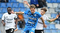 Mladoboleslavský zálo�ník Michal �ev�ík v utkání proti Zlínu